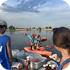 group of people on the water